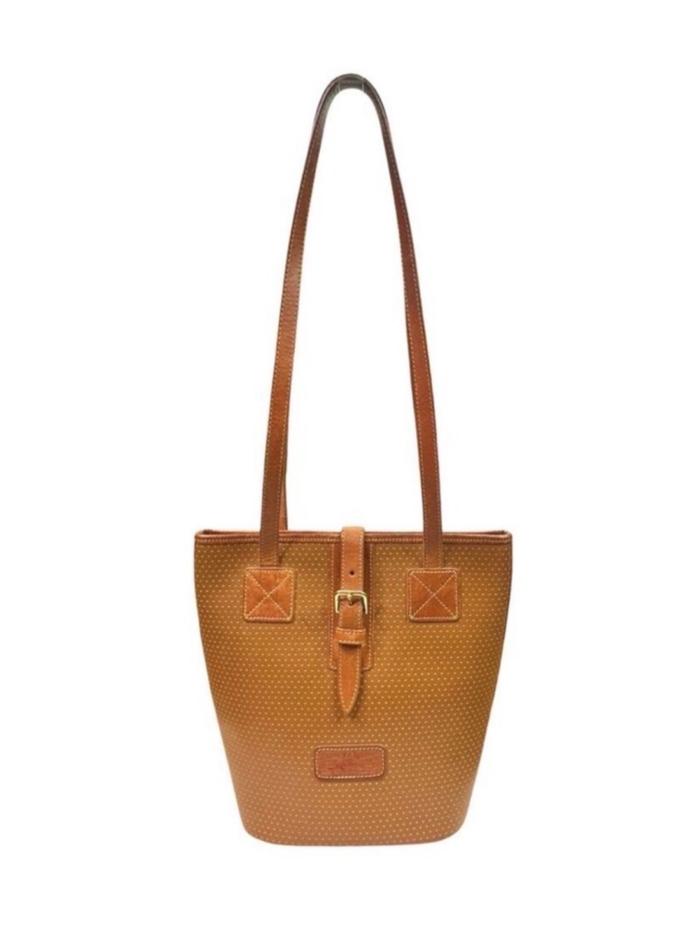Vintage Dooney & Bourke Caramel Cabriolet Leather Bucket Bag - 10” x 7.5” x 5”